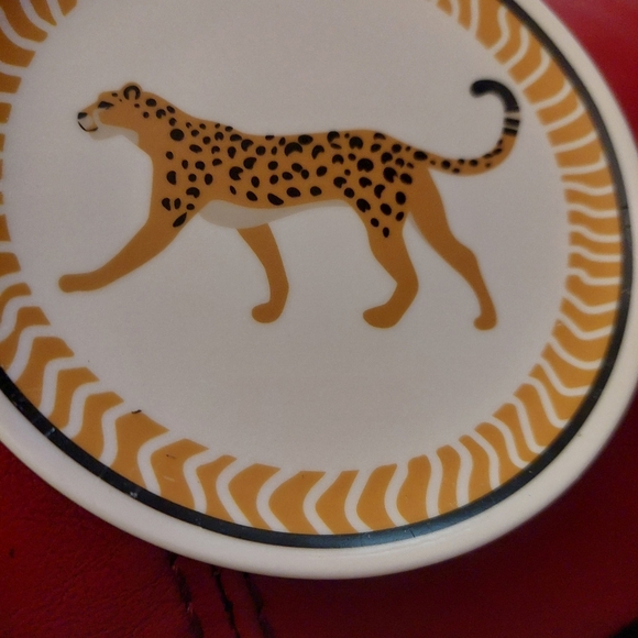 Animal Print Coasters Set TRINKET TRAYS Safari 2 Pcs NEW - Picture 3 of 3